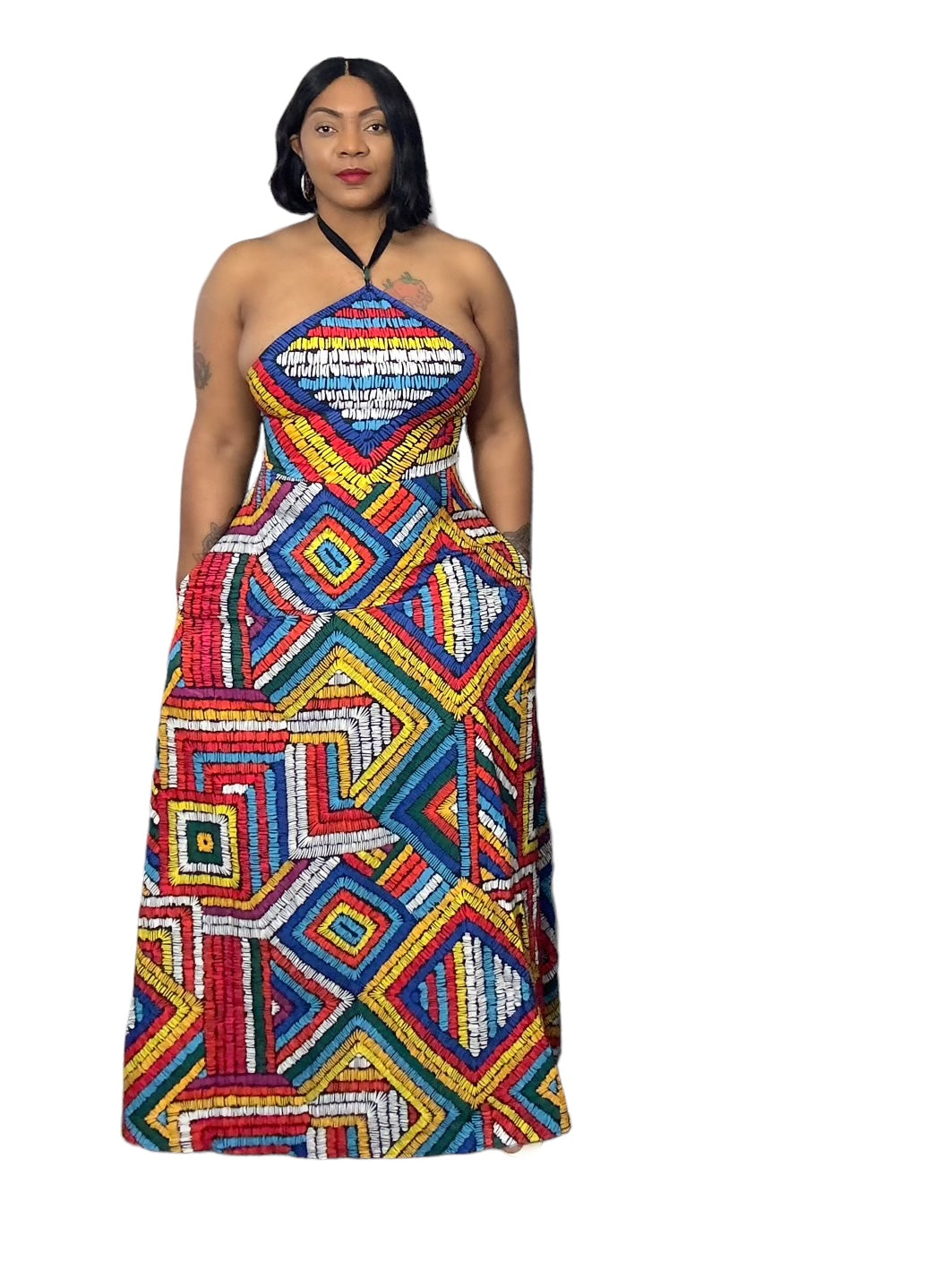 AFRICAN QUEEN ALTER BACK MAXI DRESS