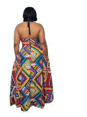 AFRICAN QUEEN ALTER BACK MAXI DRESS