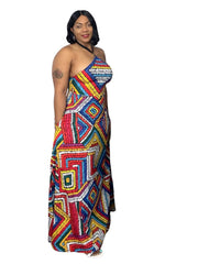 AFRICAN QUEEN ALTER BACK MAXI DRESS